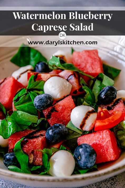 30 Best Watermelon Recipes to grab the taste of Summer - Hike n Dip Fourth Of July Caprese Salad, Blueberry Caprese Salad, Watermelon Mozzarella Salad, Meatball Salad Recipes, Watermelon Caprese, Watermelon Caprese Salad, Grilled Protein, Best Watermelon, Ripe Watermelon