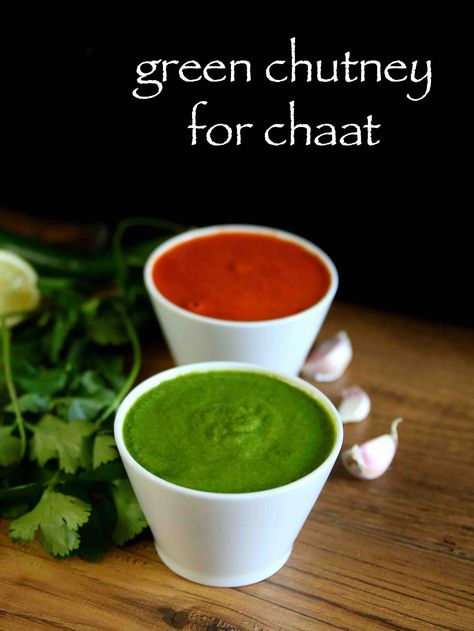 Spicy Chutney Recipe, Deep Fried Snacks, Spicy Chutney, Green Chutney Recipe, Fried Snacks, Green Leafy Vegetables, How To Make Green, Dark Green Colour, Hebbar's Kitchen