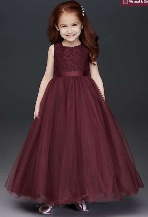 Burgundy Flower Girl Dress, Flower Girl Gown, Full Tulle Skirt, Kids Gown, Kids Designer Dresses, Gowns For Girls, Wedding Flower Girl, Dresses Kids Girl, Flower Girl Dress