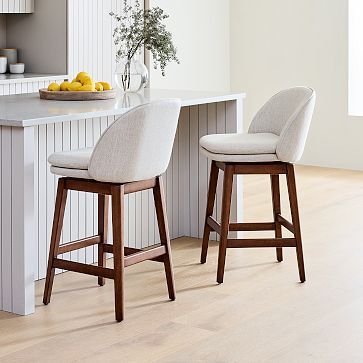 Wayne Swivel Armless Bar & Counter Stools Counter Stools With Backs, Island Stools, Cool Bar Stools, Bar Stools Kitchen Island, Bar Counter Stools, Modern Counter Stools, Stools For Kitchen Island, Bar Stools With Backs, Swivel Counter Stools