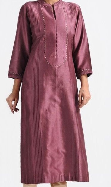 Suit Neck Designs Indian Salwar Kameez, Silk Kurti Designs Party Wear Latest Fashion, Silk Dress Patterns Indian Kurti, Silk Kurta Neck Design Latest, Silk Kurta Designs Women Classy, Silk Kurti Designs Latest, Silk Kurtas, Plain Kurti, Silk Kurti Designs