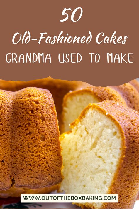 If you're looking for a master list of those cakes you grew up eating, this is the post for you! In this comprehensive list you'll find many of your favorites, the ones grandma loved to bake! Grandma Chocolate Cake, 1960s Cake Recipes, Grandma's Cake Recipe, Old Fashioned Pound Cake Recipes, Award Winning Cake Recipes, Old School Cake Recipes, Heavy Cake Recipe, Old Fashioned Cake Recipes, Easy Homemade Cakes