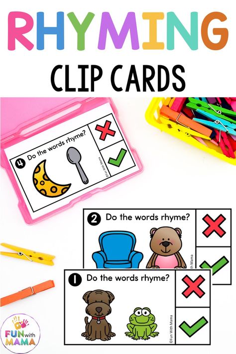 Rhyming Words For Preschoolers, Rhyming Activity Preschool, Rhyme Activities, Rhyming Preschool Activities, Rhyming Activities Eyfs, Rhyming Word Activities Preschool, Rhyming Activities Preschool Free, Rhyming Centers Kindergarten, Preschool Literacy Activities