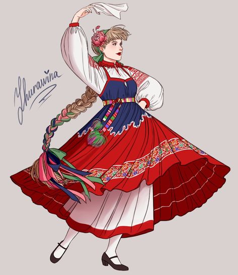 Hetalia Russian Folk Dress, Traditional Clothing Drawing, Demon People, Nyo Russia, Estonian Clothing, Witches Aesthetic, Russian Mythology, Europe Clothes, Russian Traditional Clothing