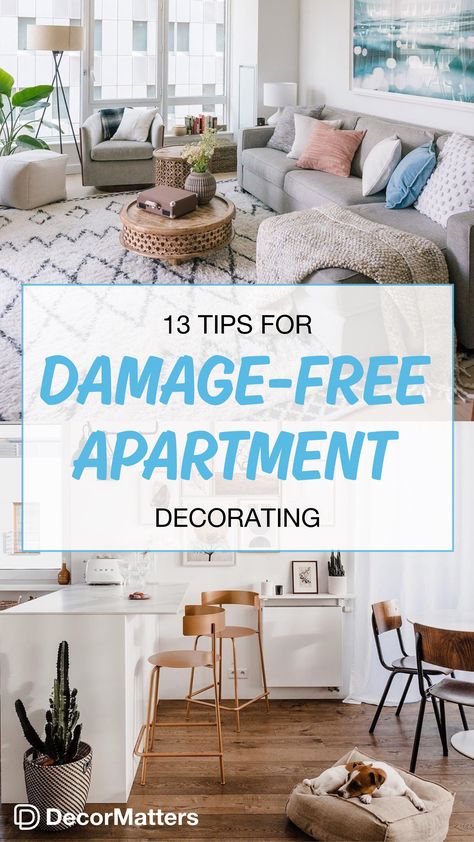 In an apartment, it can be tough to decorate without losing your damage deposit in the process. Fear not - there are still ways to personalize your living area without wrecking the walls or floors. Transform your rented space into a home by using these tips to personalize your apartment without forfeiting your security deposit! Click to read more! (Keywords: apartment decor, damage-free decor, rental decor, contact paper, home wallpaper, fake plants, interior design, home decor, apartment) Plants Interior Design, Affordable Apartment Decor, Black Room Decor, Plants Interior, Rental Home Decor, Apartment Hacks, Apartment Wall Decor, White Apartment, Apartment Walls