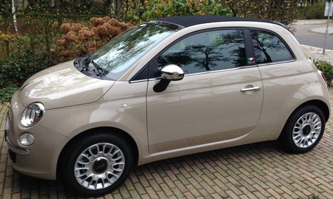 Fiat 500C Indie Cream Brown Fiat 500, Fiat 500 Colours, Fiat 500 Black, Fiat 500 Cabrio, Car 2022, Fiat Car, Opel Adam, Fiat 500c, New Fiat