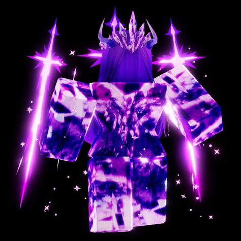 Purple Roblox Outfits, Purple Roblox Avatar Ideas, Galaxy Royale High Outfit, Cybercore Royale High, Roblox Cybercore, Purple Roblox Avatar, Roblox Avatar Ideas R6, Galaxy/space Fashion Outfit Royale High, Evade Outfits