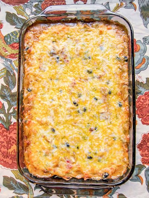 Chicken Tortilla Casserole - our favorite Mexican chicken casserole! Corn tortillas, cream of chicken soup, sour cream, Rotel, black beans, taco seasoning, chicken, and cheese. Only takes a minute to assemble and it is on the table in 30 minutes. Everyone cleaned their plate and went for seconds. Great casserole for a potluck. Can also freeze for later. Quick, easy, kid-friendly, and delicious! Mexican Corn Tortilla Casserole, Chicken Taco Casserole With Tortillas, Mexican Chicken With Velveeta, Mexican Dump Casserole, Loaded Chicken Burrito Casserole, Recipes To Use Corn Tortillas, Mexican Chicken Casserole With Fritos, Cheesy Chicken Tortilla Casserole, Chicken Tortilla Dump Dinner