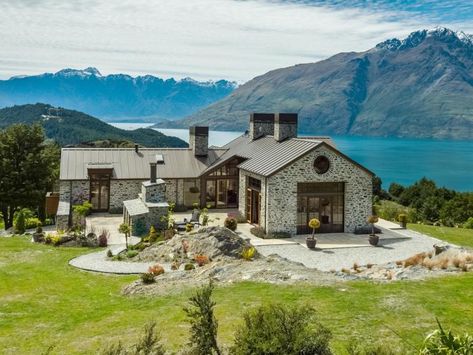 4 Bracken Track, Queenstown New Zealand House, Beautiful Tile Floor, Queenstown New Zealand, Elegant Country, Guest Cottage, Queenstown, Concept Architecture, Barn House, Inspired Homes