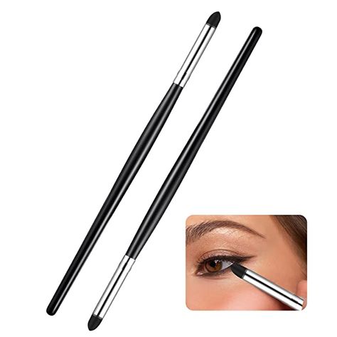 Amazon.com: 2 Pieces Eyeliner Smudge Brush Pencil Soft Makeup Tool Eyeshadow Blending Brush Eye Pencil Brush Eyeliner Smudge Tool Set for Blending Eye Shadow Liner (Sponge, 6.2 Inch) : Beauty & Personal Care Smudge Eyeliner, Eyeliner Smudge, Smudge Makeup, Eyeshadow Blending Brush, Eye Shadow Liner, Smudged Makeup, Eyeshadow Blending, Brush Eyeliner, Smudged Eyeliner