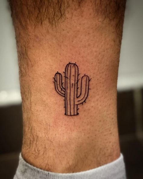 Finger Cactus Tattoo, Matching Cactus Tattoos Couples, Mexico Small Tattoo, Tattoo Ideas Cactus, Cactus With Sombrero Tattoo, Cactus Tattoo Fineline, Cactus Tattoo Stencil, Sedona Arizona Tattoo, Stick And Poke Tattoo Big