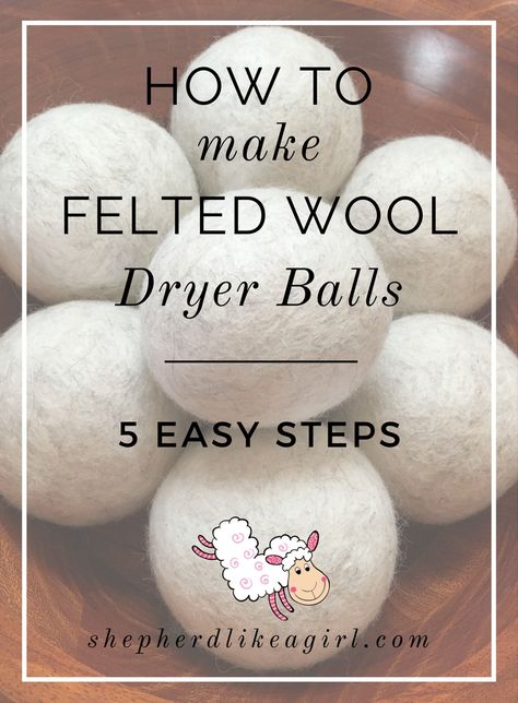 DIY Sheep Crafts | How To Make Felted Wool Dryer Balls | Shepherd Like A Girl Diy Dryer Balls, Diy Sheep, Sheep Crafts, Diy Wool, Felted Wool Crafts, Dryer Balls, Wool Dryer Balls, Needle Felting Projects, Wool Projects