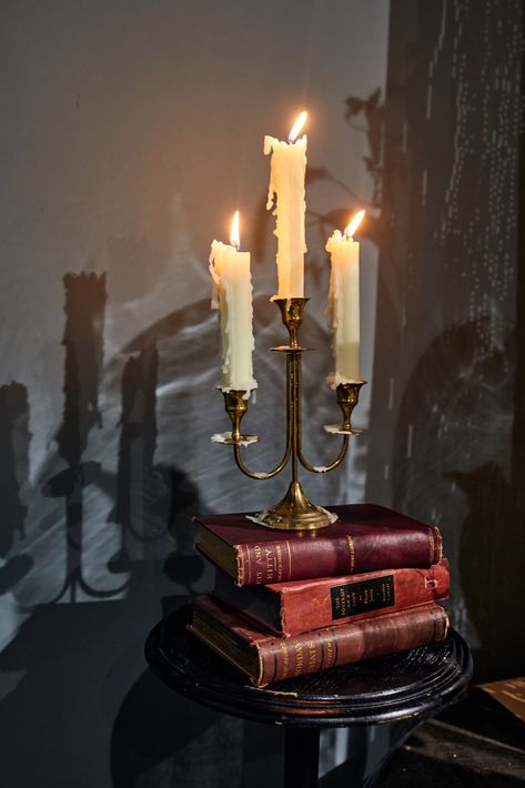 Gold Halloween, Decoration Restaurant, Maximalist Design, Darkness Falls, Gold Candle Holders, Still Life Photos, Gold Candles, All I Ever Wanted, Melting Candles