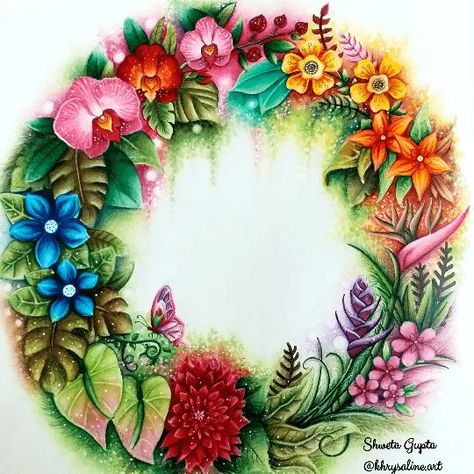 Creativity Books, Magical Jungle Johanna Basford, Johanna Basford Books, Joanna Basford Coloring, Colouring Inspiration, Magical Jungle, Joanna Basford, Gardens Coloring Book, Lost Ocean