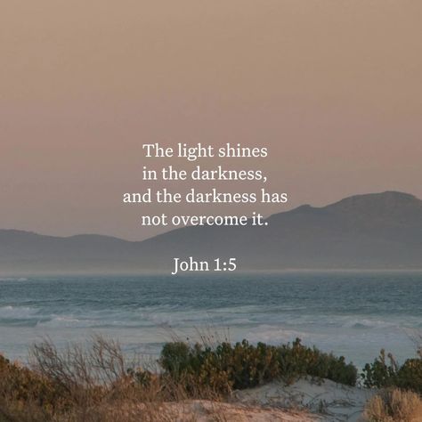 The darkness has not overcome it. A reminder that when things feel heavy, When it feels like the darkness might consume you, The light shines in the darkness, And the darkness has not overcome it. Amen. #jesusisking #jesusislord #lightoftheworld #joytotheworld #christisking #christ #christian #christmas #lettherebelight #godislove #jesuslovesyou Light Shines In The Darkness, John 1 5, In The Darkness, Light Of The World, Christian Christmas, Jesus Is Lord, Joy To The World, Jesus Loves You, The Darkness