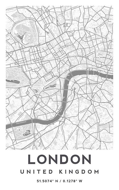 Victoria Tornegren, London Map Art, London Map Poster, London Map Print, London City Map, Maps Aesthetic, City Layout, London Poster, Kunming