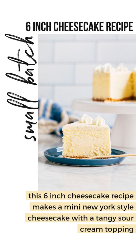 6 Inch Cheesecake Recipe » Hummingbird High Six Inch Cheesecake Recipes, 6inch Cheesecake Recipe, 6 Inch Cheesecake, 6 Inch Cheesecake Recipe, Popular Cheesecake Recipes, Small Cheesecake, Small Cheesecakes, Homemade Cheesecake Recipes, Pie Ideas