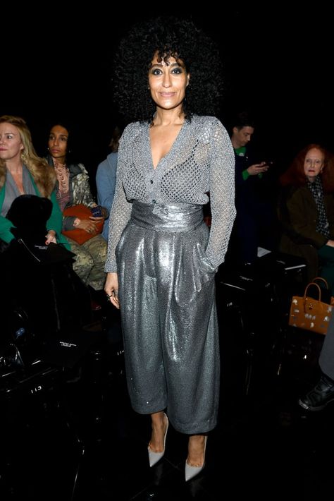 Tracie Ellis Ross Style, Tracie Ellis Ross, Traci Ellis Ross, Yara Shahidi Outfits, Tracee Ellis Ross Style, Tracee Ellis Ross Fashion, Metallic Trousers, Icon Inspiration, Ellis Ross