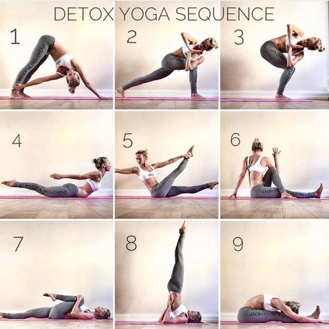 Upgrade Your Yoga Practice on Instagram: “Love this awesome detox yoga sequence by @ania_75! She recommends warming up with a few sun salutations and then holding each pose 5-8…” Yoga Inspiration Photos, Yoga Education, Yoga Teaching, Yoga Detox, Yoga Flows, Yoga Kundalini, Sun Salutations, Full Body Detox, Workout Inspo