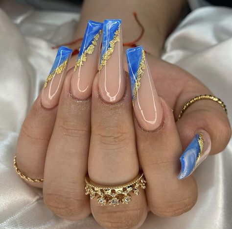 Nails Art Bleu, Dope Blue Nails, Blue Nail Inspo Acrylic, Beach Nails Art, 2023 Beach, Sassy Nails, Blue Acrylic Nails, Drip Nails, Glow Nails