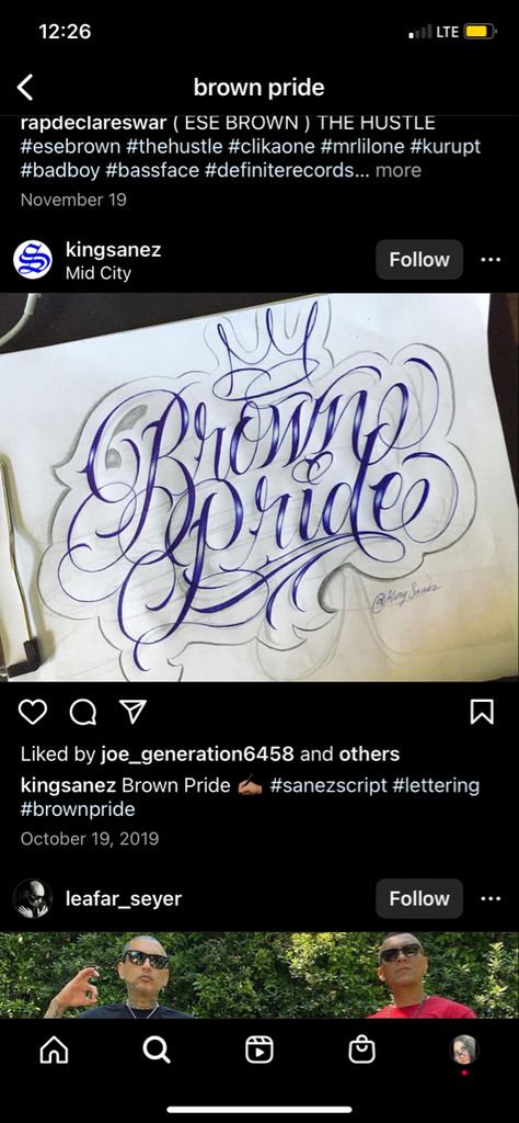 Brown Pride Tattoos, Chicana Art Letters, Chicano Love Letters, Latino Lettering Tattoo, Chicana Tattoos For Women Lettering, Love Letter Chicano, Pride Tattoo, Tattoo Lettering Design, Brown Pride