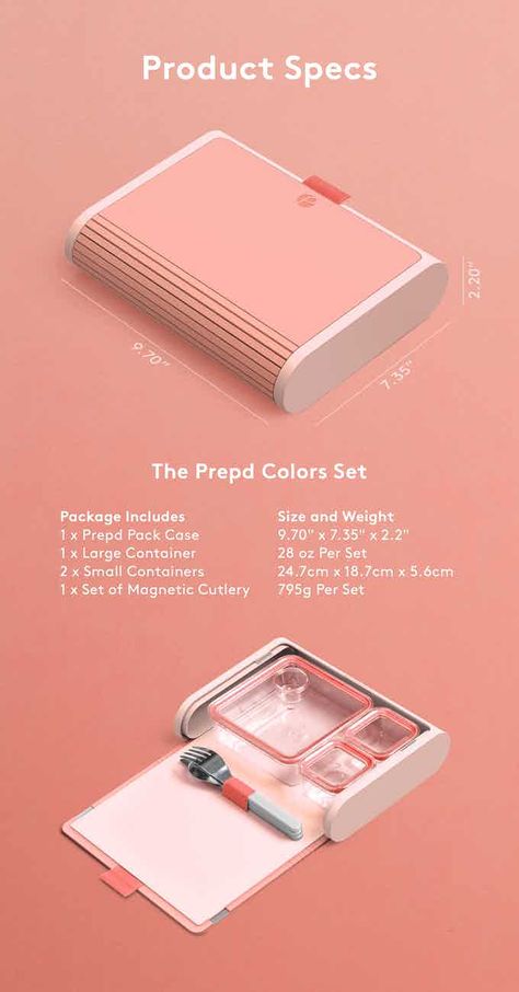 Prepd Colors - The World's Best Lunchbox by Prepd — Kickstarter Lunchbox Design, Rumah Minecraft Sederhana, The Lunchbox, Lunch Box Containers, Creative Packaging Design, Creative Packaging, Cool Inventions, Packaging Design Inspiration, Bento Box