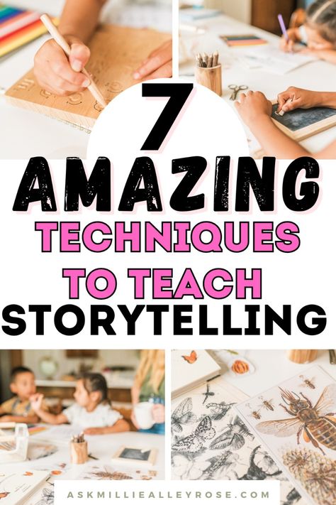 Ready to boost your child’s creativity? These storytelling tips will have them weaving tales in no time. Seriously, it’s SO easy! Storytelling Lesson Plan, Create A Story From Pictures, Storytelling Ideas For Kids, Story Telling Ideas Creative, Story Telling Ideas, Storytelling For Kids, Storytelling Tips, Story Telling Activities, Nature Preschool