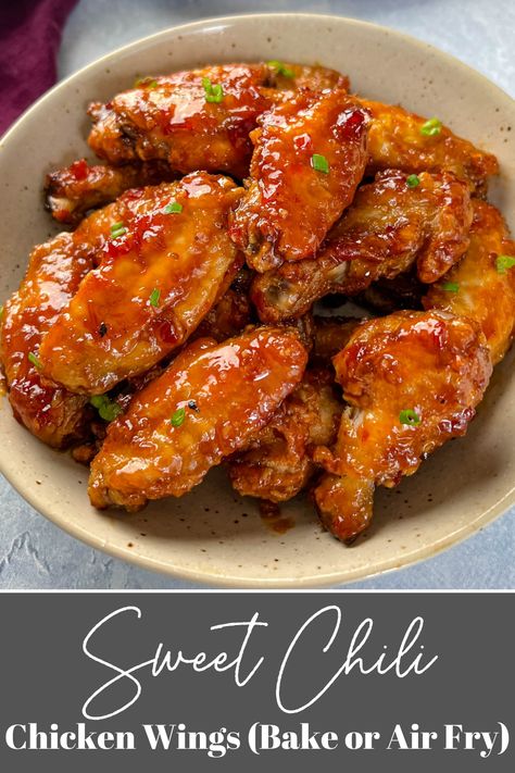 Sweet Chili Wings Recipe, Chili Wings Recipe, Sweet And Sour Chicken Wings, Chili Chicken Wings, Sweet Chili Chicken Wings, Sweet Chili Wings, Wings Video, Chicken Wing Sauce Recipes, Chili Wings