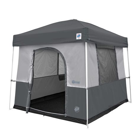 E-Z UP Camping Cube Sport, Converts 10' Angled Leg Canopy into Camping Tent, Grey (Canopy/SHELTER NOT Included) Sports Tent, Canopy Camping, Pickup And Delivery Service, Canopy Shelter, Fire Pit Grill, Outdoor Gifts, Camping Glamping, Waterproof Flooring, Pop Up Tent