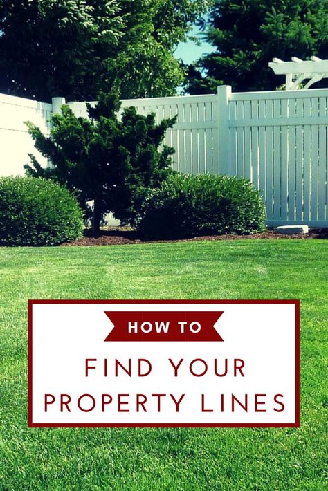 Learn how to find your property lines before installing a fence or adding an addition to your home. Property Line Privacy Ideas, Property Divider Front Yard, Property Divider Ideas Outdoor, Property Line Fence Ideas, Property Line Ideas, Property Line Landscaping Front Yards, Property Fence Ideas, Landscape Along Fence Line, Property Line Landscaping