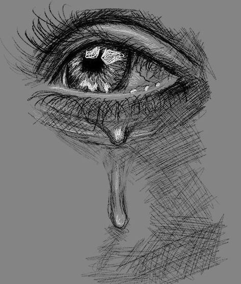 Ojos Ideas Dibujo, Eye Close Up Drawing, Eyes Looking Up Drawing, Crying Eye Sketch, Eye With Tear, How To Draw Tears, Eye Tear, Simple Draw, Crying Eyes