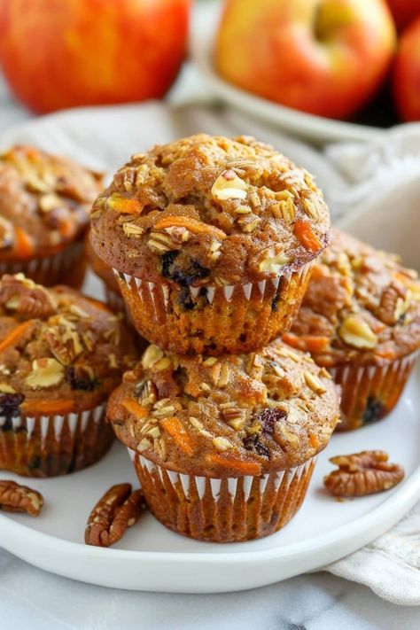 Morning Glory Muffins Recipe - Insanely Good Morning Glory Muffins With Zucchini, Sunrise Muffins, Breakfast Muffins Easy, Egg Free Muffins, Easy Delicious Meals, Morning Glory Muffins Recipe, Morning Muffins, Glory Muffins, Meals On The Go