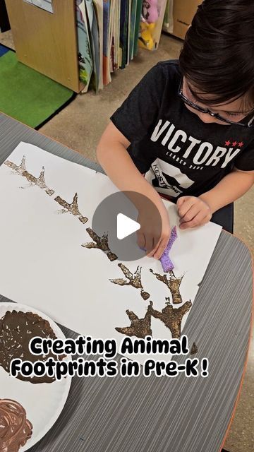 Lindsay Budnik ♡ Pre-K Teacher on Instagram: "My Pre-K friends had fun creating these animal tracks and the animal that could have left them 🐐🦉🦁" Grassland Animals Crafts, Animal Tracking Activities For Kids, Animal Track Activities, Animal Tracks Activities, Forest Animals Preschool Crafts, Forest Animals Preschool, Hibernation Preschool, Drawing Activity, Pre K Teacher