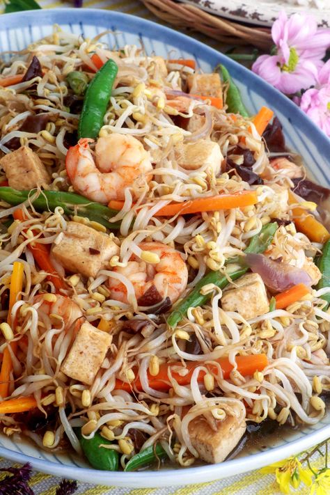 Ginisang Togue - Foxy Folksy Toge Recipe, Togue Recipe, Ginisang Togue, Foxy Folksy, Vegetable Stir Fry Recipe, Soft Tofu, Yummy Vegetable Recipes, Pinoy Foods, Pasta Noodle Recipe