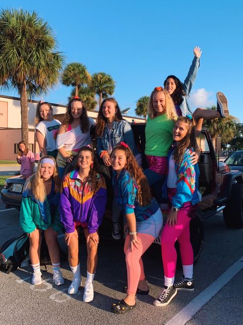 80’s day school spirit 90s Spirit Day Outfit, 70s Dress Up Day At School, 80s Spirit Day Outfit, 80s Dress Up Day, Decade Day Outfits Spirit Week, Throwback Thursday Outfits Spirit Week, 80s Outfits Party, 80s Outfits Spirit Week, Throwback Thursday Outfits