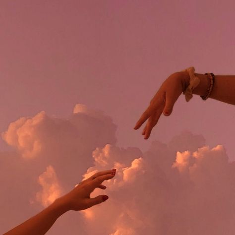 aesthetic | sky | peach aesthetic | peach sky | hands Aesthetic Peach, Peach Aesthetic, Aesthetic Sky, The Sky, Pink