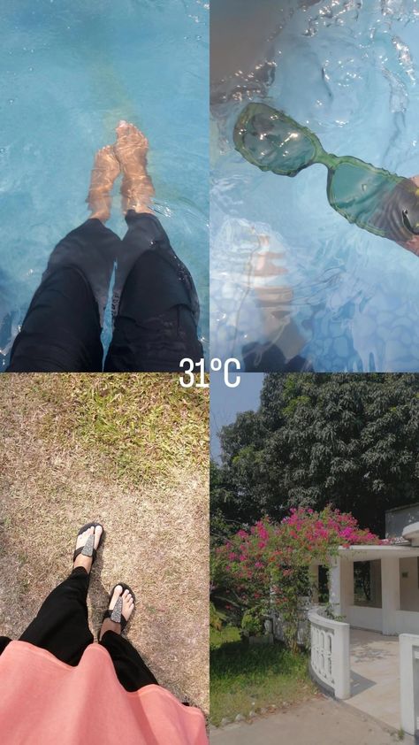 Instagram aesthetic swimming pool story layout idea Swimming Post Ideas, Swimming Pool Story Instagram, Swimming Pool Pictures Poses, Aesthetic Story Layout, Water Park Aesthetic, Travel Aesthetic Instagram Story, Swimming Pool Photoshoot, Aesthetic Story Idea, Travel Aesthetic Instagram