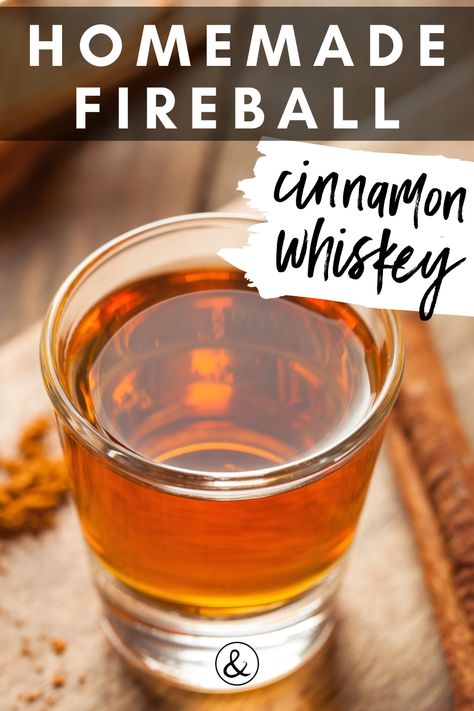 Homemade Fireball Whiskey Recipes, Diy Fireball Whiskey, Fireball Recipes Drinks, Homemade Fireball Whiskey, Homemade Liqueur Recipes Christmas, Fireball Margarita Recipe, Home Made Alcohol, Fireball Recipe, Homemade Fireball