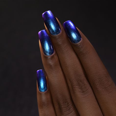 Purple And Blue Nails Designs, Blue And Purple Nails Designs, Chromatic Nails, Purple Blue Nails, 80 Nails, Blue And Purple Nails, Purple And Blue Nails, Blue Purple Nails, Jeans Nails