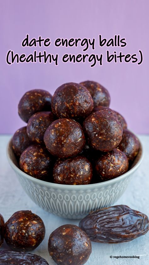 Date Energy Balls are truly energetic, nutty, and super delicious. They are naturally sweetened, full of dates and nuts, along with chia seeds. Date energy bites are healthy, instantly lifts the energy level, and simultaneously satisfy the sweet tooth. Date Energy Balls Healthy, Date Energy Bites, Date Energy Balls, Energy Bites Healthy, Energy Balls Healthy, Date Balls, Healthy Food Habits, Quick Energy, Sports Nutritionist