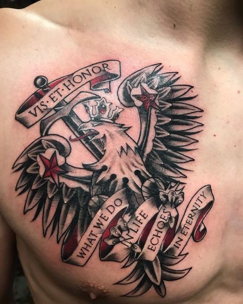 Polish Tattoos Men, Poland Tattoo Ideas, Polish Tattoos Symbols, Traditional Polish Tattoo, Polish Tattoo Ideas, Polish Eagle Tattoo, Tattoo Design With Meaning, Tattoos Eagle, Slavic Symbols