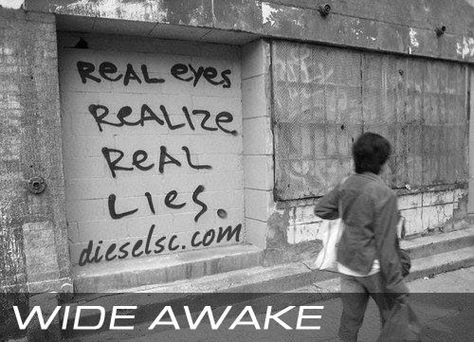 Wake UP!  Don't live life while sleep walking, wake up and use real eyes to realize the real lies. Graffiti Quotes, Moving On Quotes, Mystic Messenger, Banksy, The Words, Quotes Deep, Inspire Me, Words Quotes, Wise Words