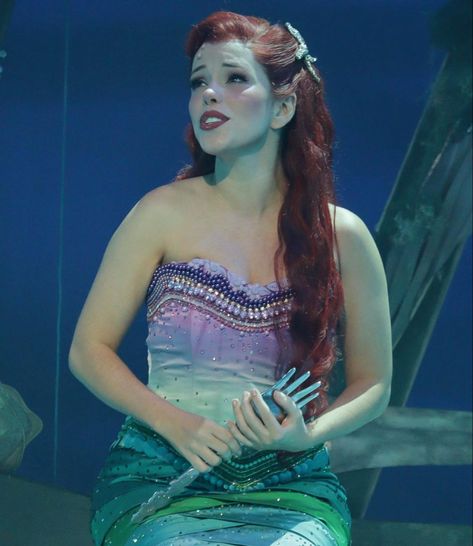 Ariel Broadway, The Little Mermaid Musical, Theater Aesthetic, Ariel Makeup, Joffrey Ballet, Ariel Hair, Musical Hair, Dream Roles, Ariel Costumes