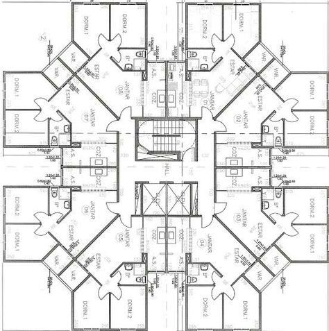 Depas Cinema Architecture, Residential Building Plan, Residential Architecture Apartment, Hotel Floor Plan, Hotel Floor, Building Layout, Architecture Presentation Board, Hotel Plan, Building Plans House