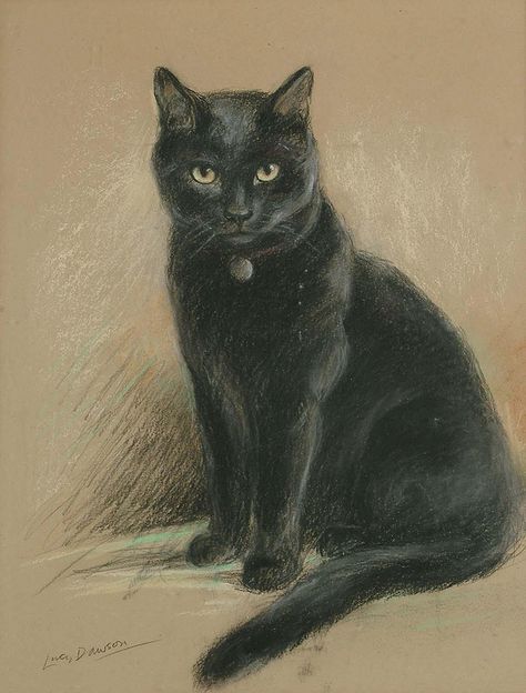 Black Cat Drawing, Black Cat Painting, Black Cat Art, A Black Cat, Cat Artwork, Halloween Painting, Arte Inspo, Cat Posters, Cat Painting