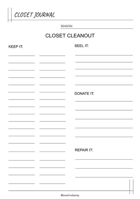 Closet Journal - Closet Cleanout Intentional Wardrobe, Closet Journal, Fashion Glossary, Capsule Wardrobe Planner, Movie Websites, Free Movie Websites, Sewing Journal, Book Sewing, Wardrobe Planner