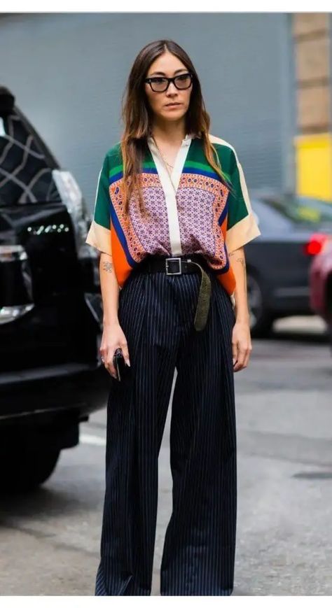 Eclectic Clothing Style, Eclectic Outfits, Marlene Hose, Eclectic Clothing, Chique Outfits, Look Retro, Nyfw Street Style, Neue Outfits, Looks Street Style