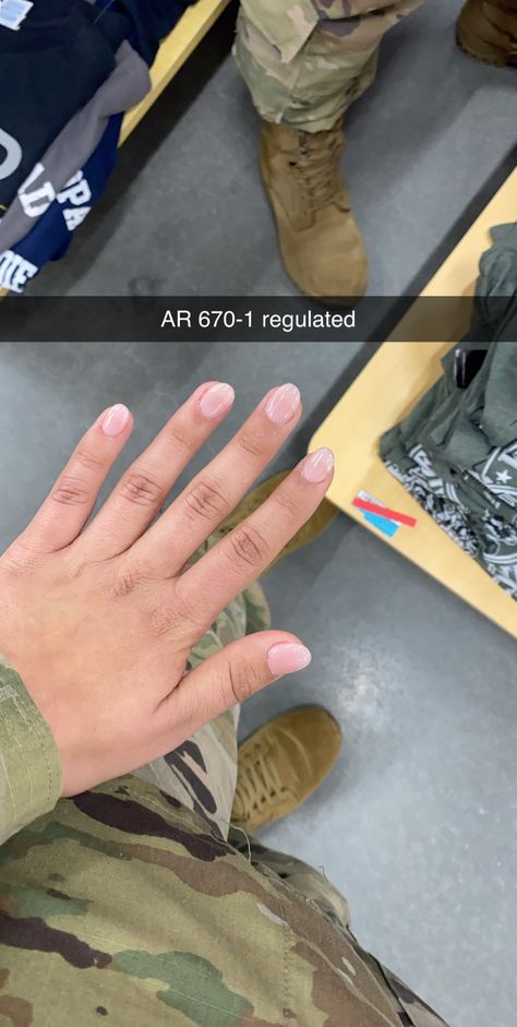 Ar 670-1 Nails, Army Nails Regulation, Army Regulation Nails, Military Nails, Army Nails, Pedicure Ideas, Spring Acrylic Nails, Nail Pictures, Simple Gel Nails