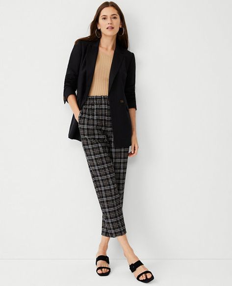 Shop Ann Taylor for effortless style and everyday elegance. Our The Petite High Waist Pull On Taper Pant in Plaid is the perfect piece to add to your closet. Plaid Trousers, Suit Jackets For Women, Tapered Pants, Work Fashion, Trouser Pants, The High, Effortless Style, Ann Taylor, Clothes For Sale