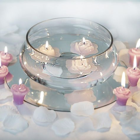 Simple candle centerpieces